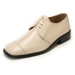 LIBERTYZENO Men's Cream Lace-Up Shoes